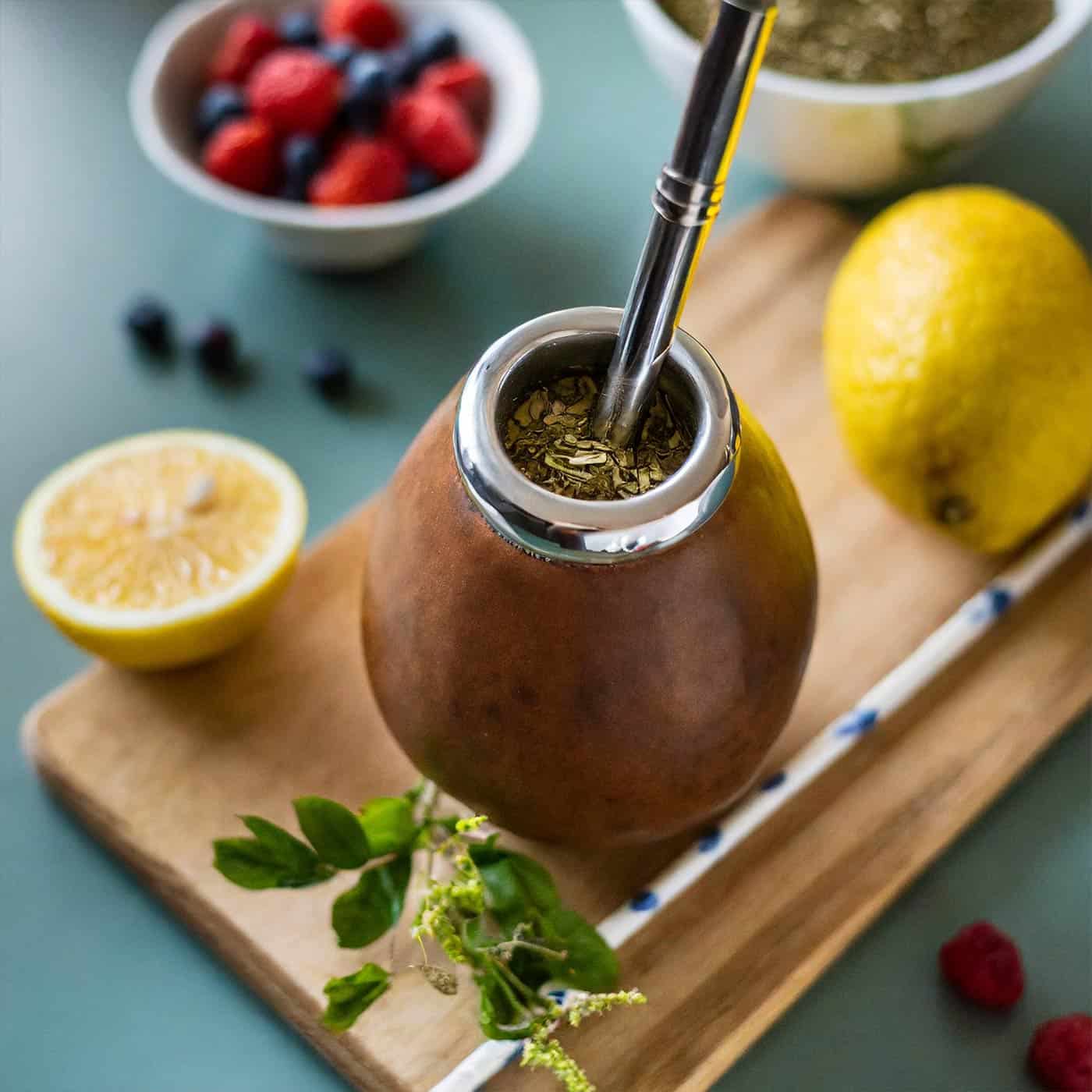 Yerba Mate Gourd and Bombilla
