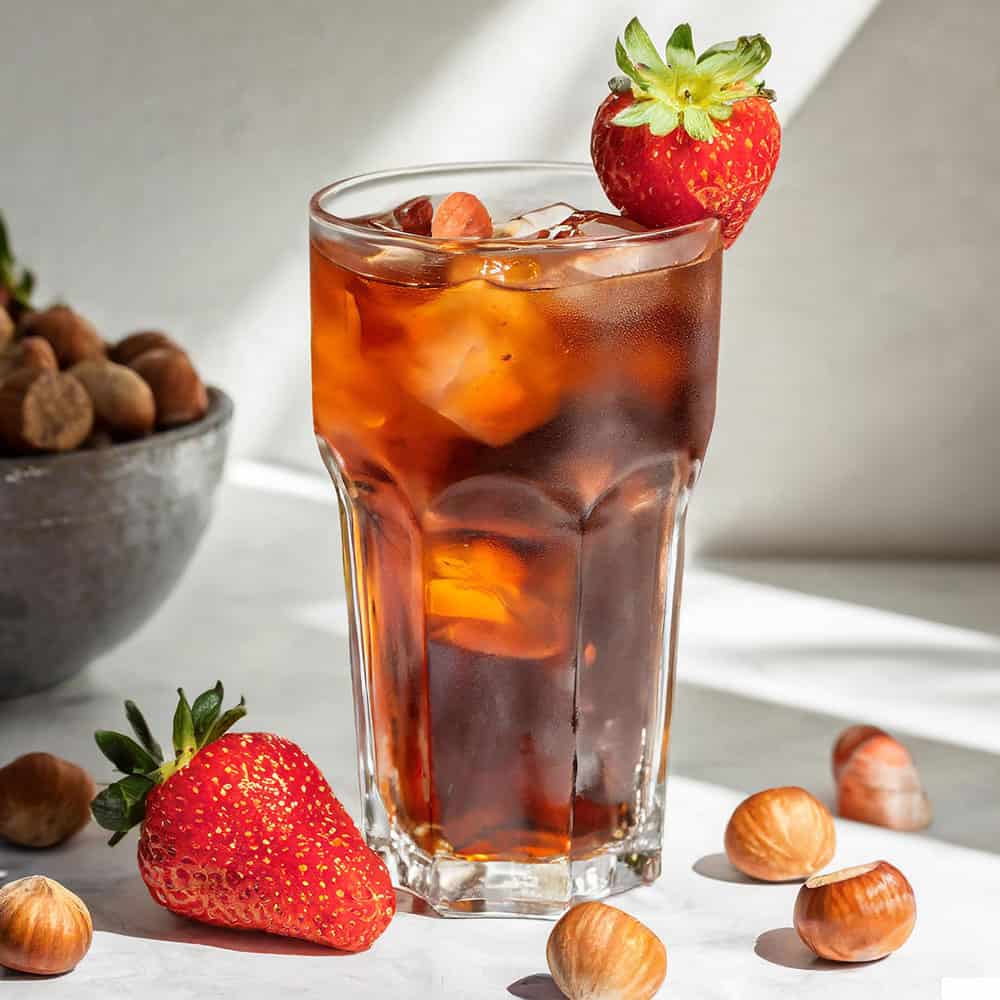 Strawberry Hazelnut Puerh black tea by Tucson Tea Company