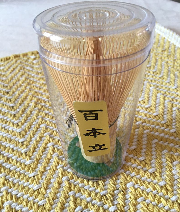 Matcha bamboo whisk (chasen) and scoop (chashaku)