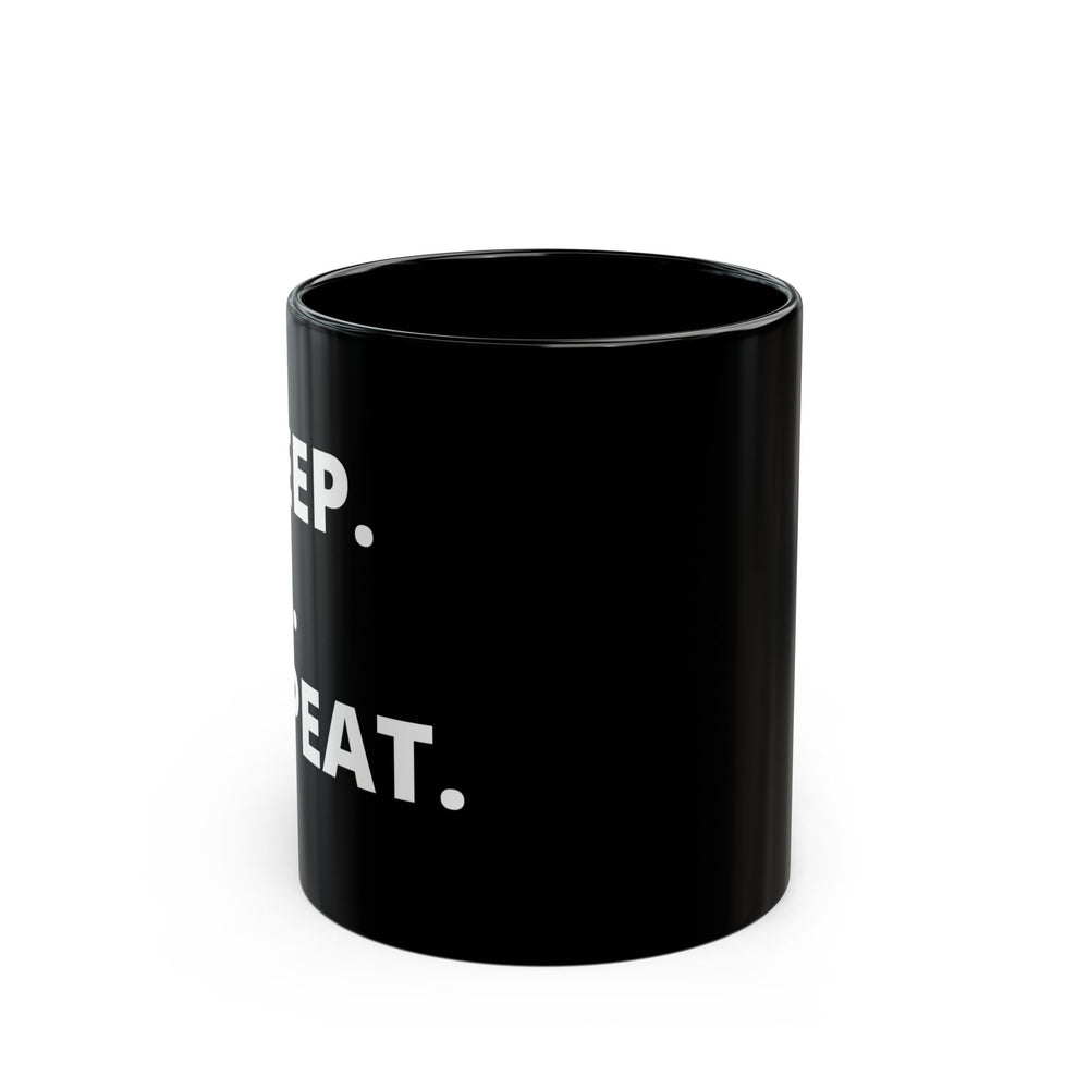 Steep. Sip. Repeat. black tea mug (11 oz)