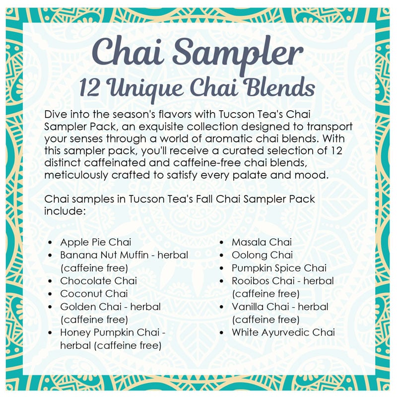 
                      
                        Chai loose-leaf tea sampler gift box from Tucson Tea Company
                      
                    