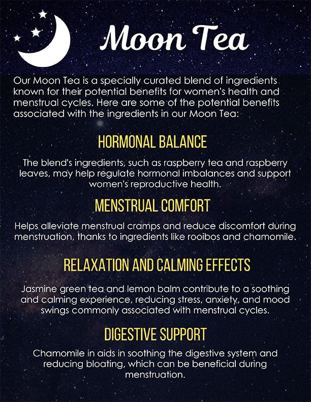 Moon Tea Moon Tea (Menstrual Cycle) Tea | Tucson Tea Company