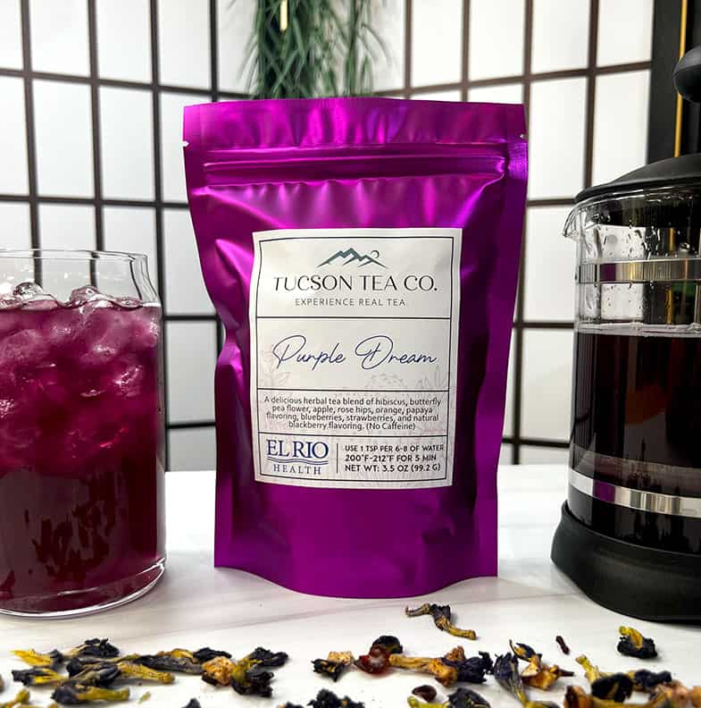 Purple Berry Dream El Rio collaboration tea by Tucson Tea Company