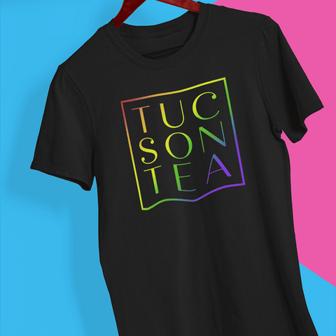 Tucson Tea shirts with Tucson Tea Company logo colorful