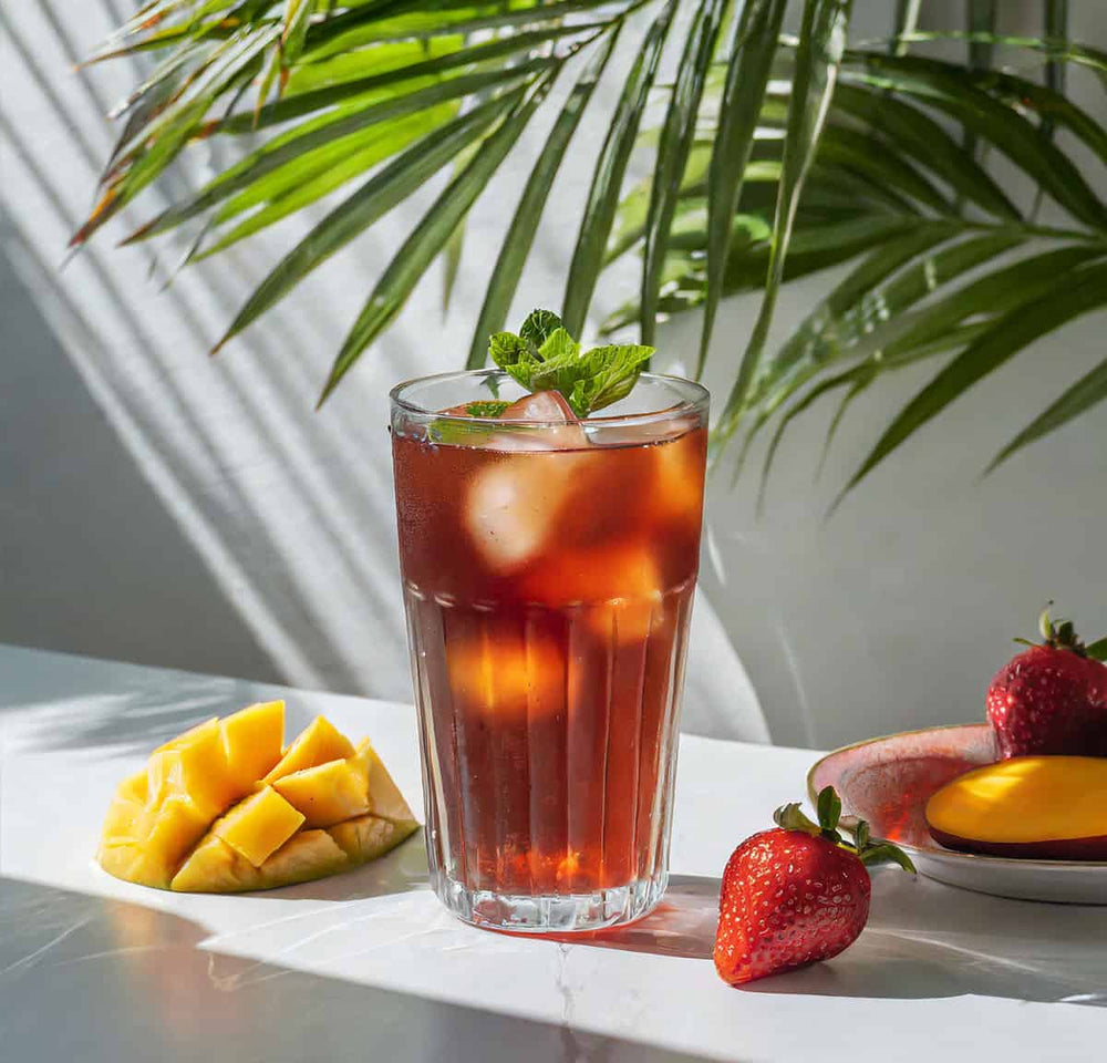 Strawberry Mango Puerh tea by Tucson Tea Company