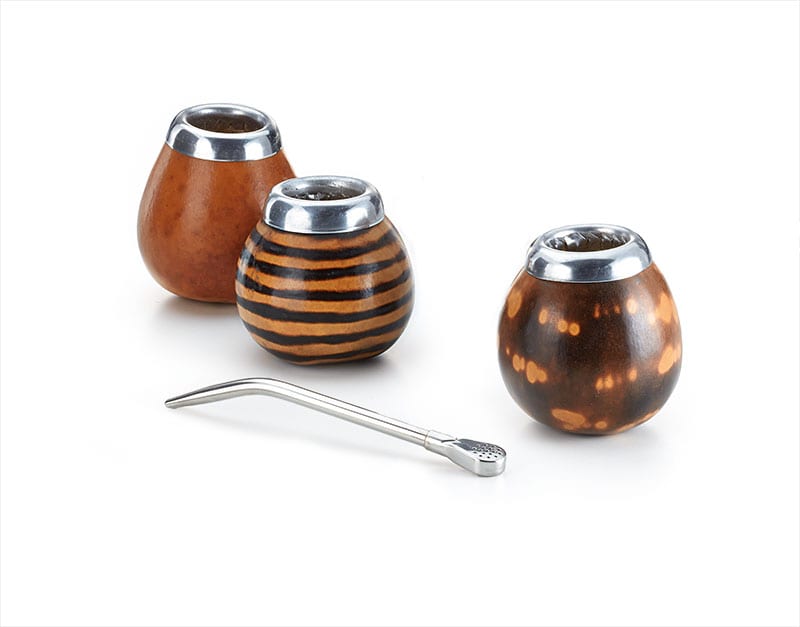 Yerba Mate bombilla straw and gourd cups
