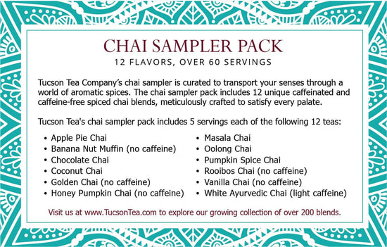 Chai Loose-Leaf Tea Sampler Gift Set - 12 Unique Chai Blends – Tucson ...