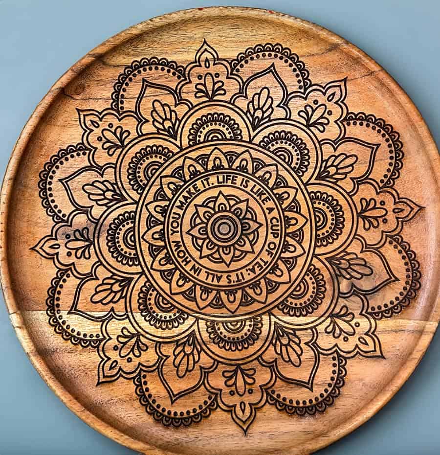 
                  
                     Wooden Mandala Teapot Trivet - Life is like a cup of tea; it's all in how you make it.
                  
                