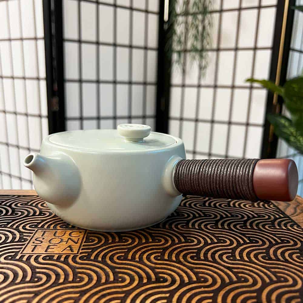 Japanese Misty Green Side Handle Teapot (12 oz)