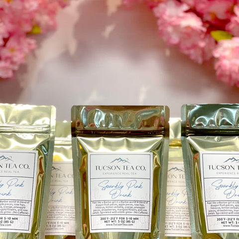 Sparkly Pink Drink Barbie tea by Tucson Tea Company