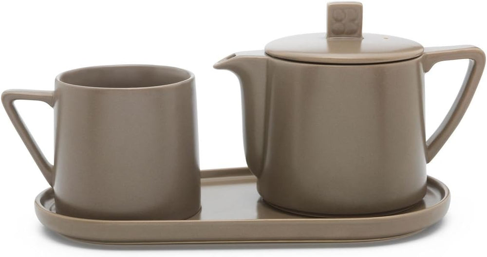 Bredemeijer Lund Tea-for-One Ceramic Teapot and Cup