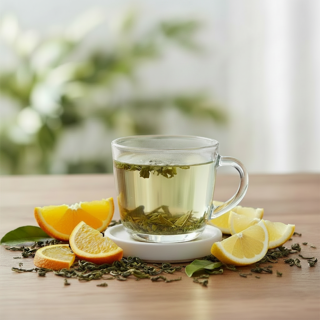 Green Tea Grove - Orange, Lemon (Light Caffeine)